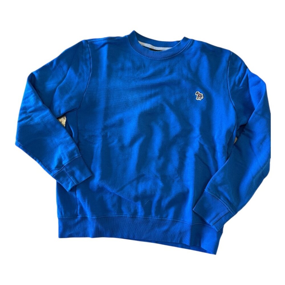 Paul Smith Crewneck Fleece with Rainbow Horse Patch – XL (Blue)